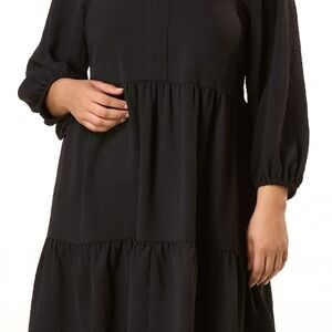 Cato Black Long Sleeve Dress